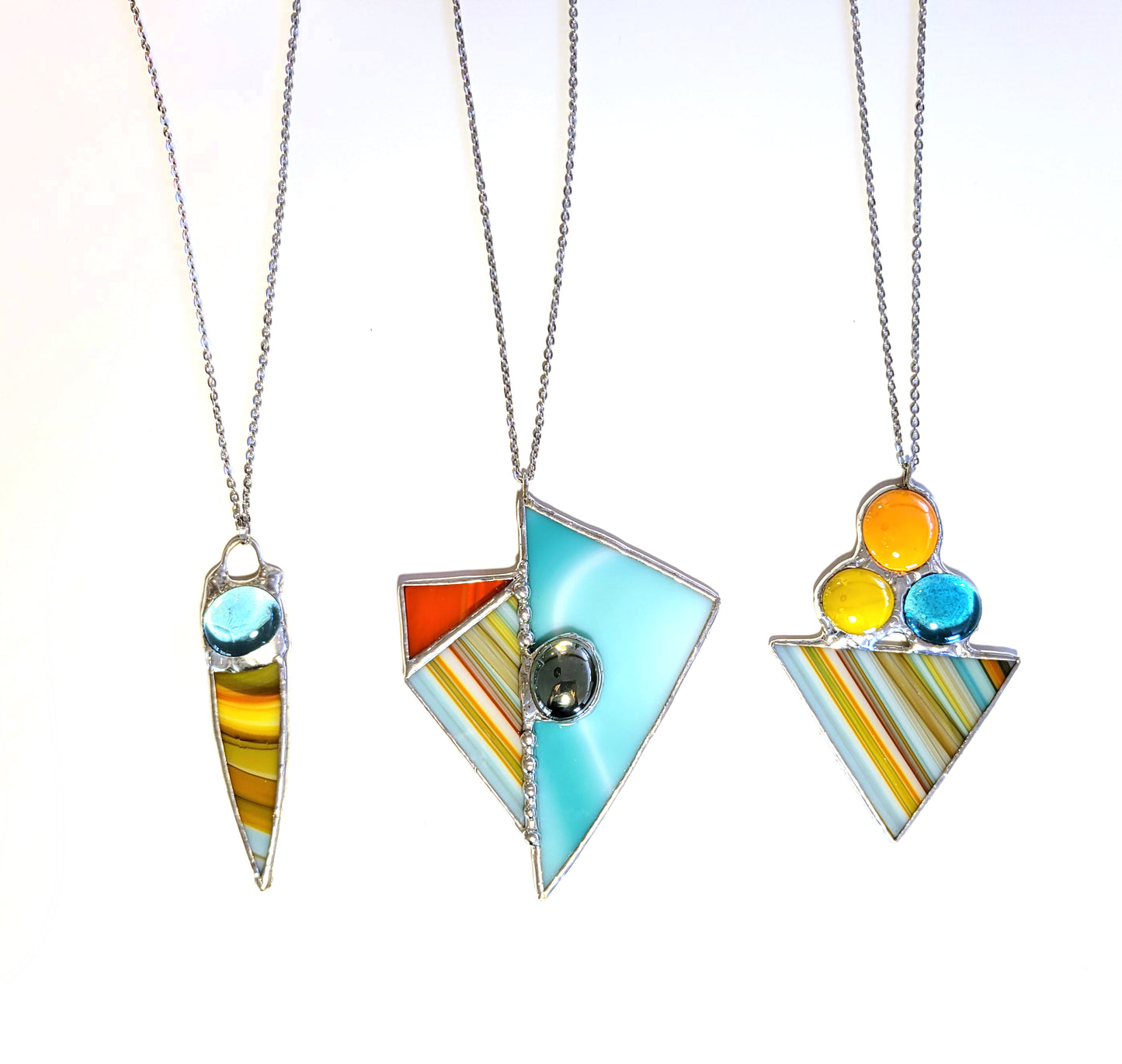 Colored Stripes Necklaces