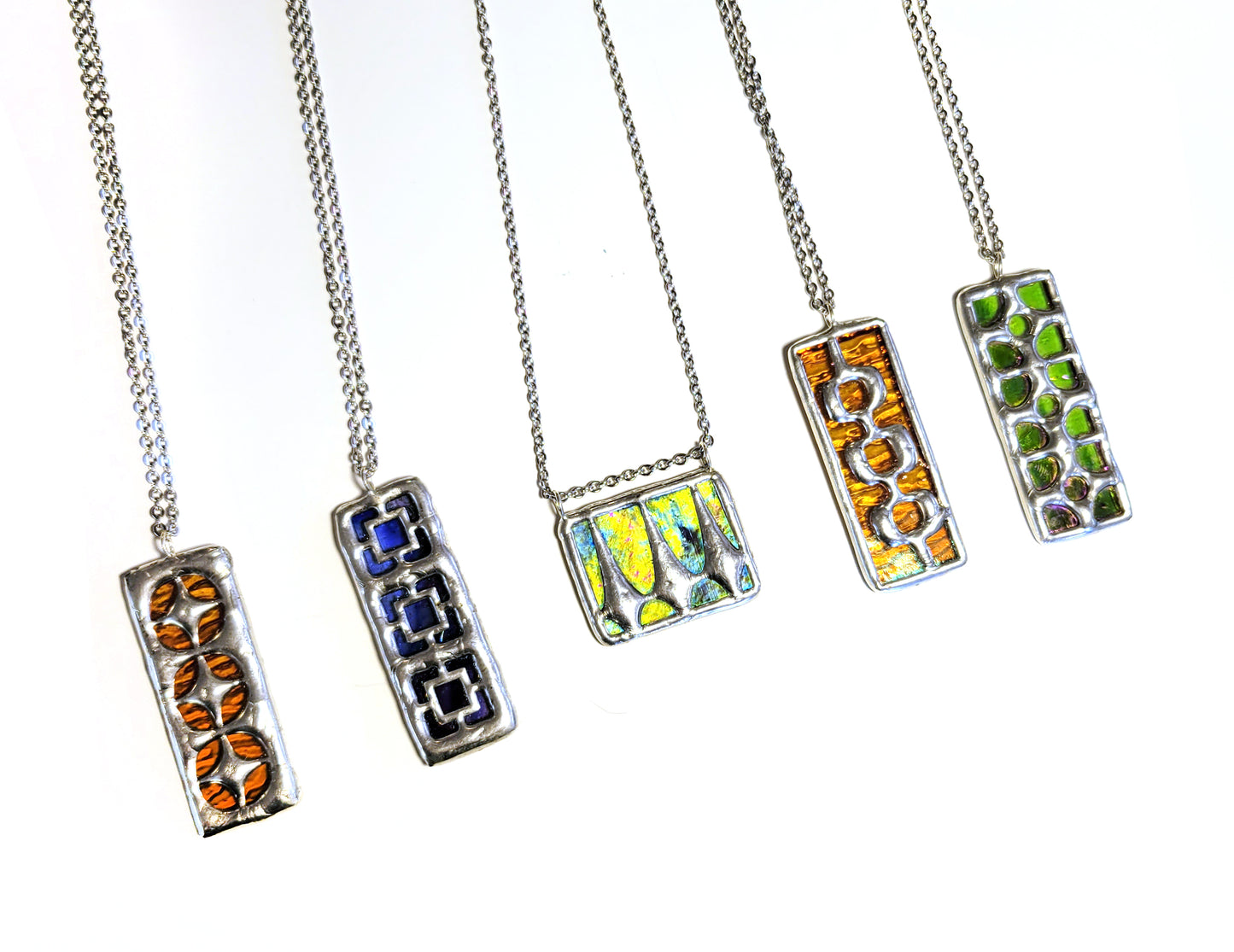 Mid-Century Modern Overlay Necklaces